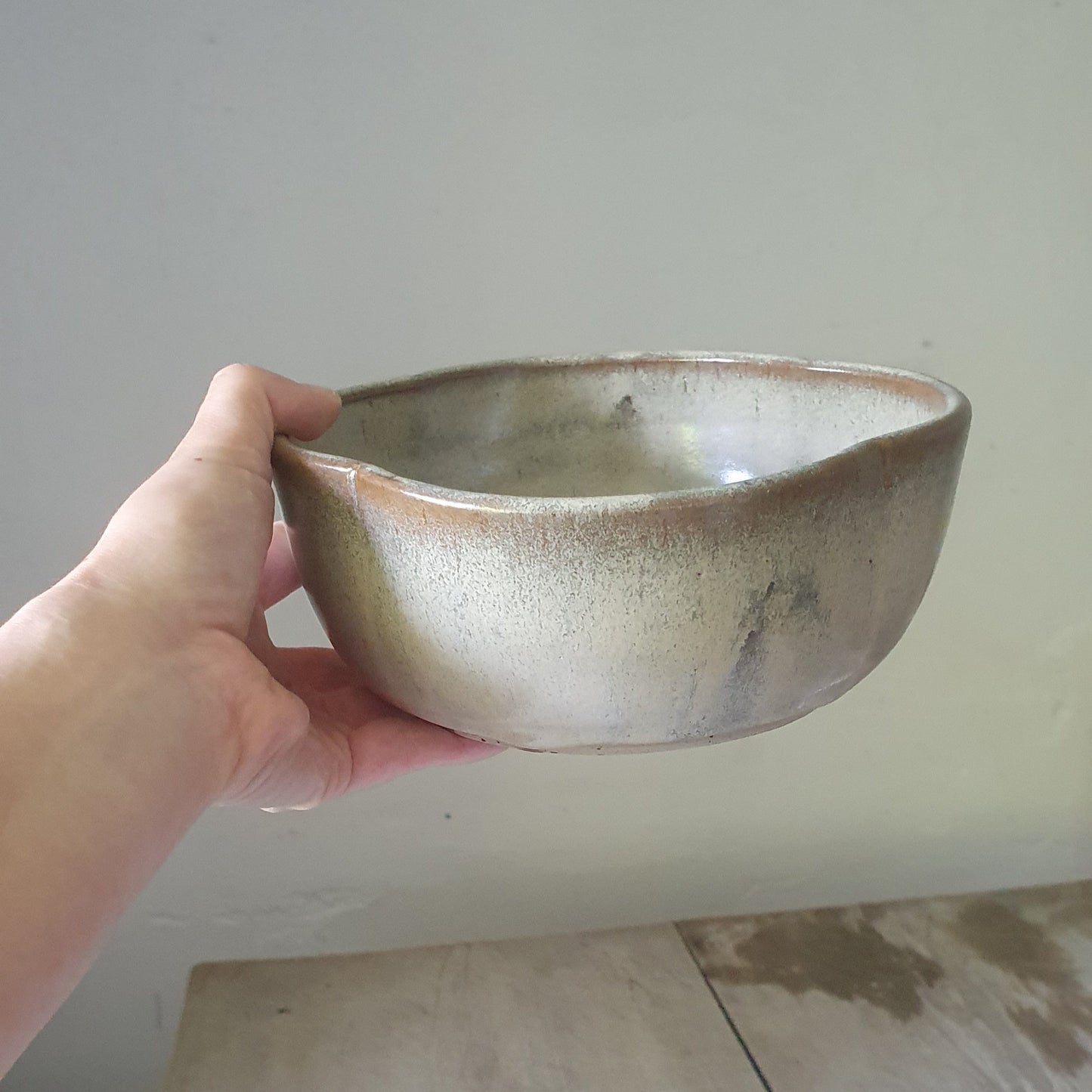 Keramik-Schüssel Kleeblatt Beige/Sandsturm